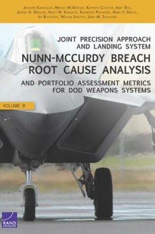 Cover of Joint Precision Approach and Landing System Nunn-Mccurdy Breach Root Cause Analysis and Portfolio Assessment Metrics for DOD Weapons Systems