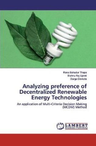Cover of Analyzing preference of Decentralized Renewable Energy Technologies