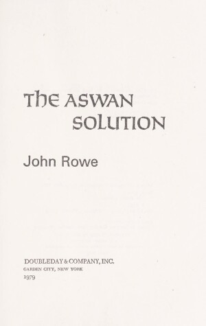 Book cover for The Aswan Solution