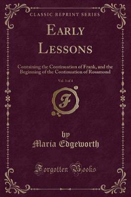 Book cover for Early Lessons, Vol. 3 of 4