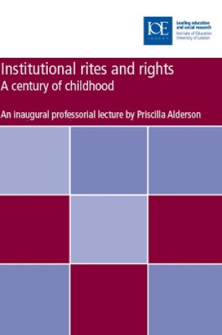 Cover of Institutional rites and rights