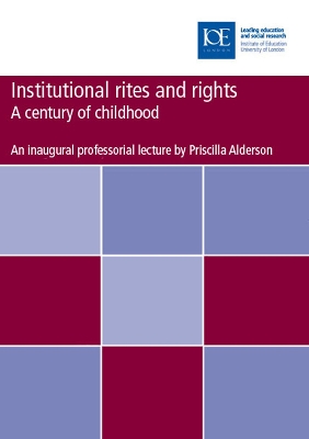 Book cover for Institutional rites and rights