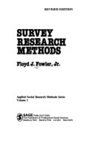 Cover of Survey Research Methods