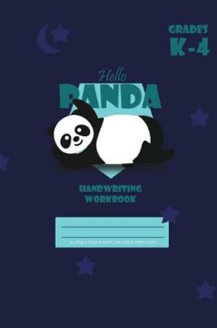 Cover of Hello Panda Primary Handwriting k-4 Workbook, 51 Sheets, 6 x 9 Inch Blue Cover