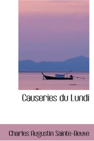 Cover of Causeries Du Lundi