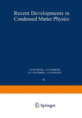 Book cover for Recent Developments in Condensed Matter Physics