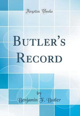 Book cover for Butler's Record (Classic Reprint)