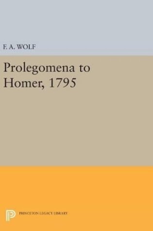 Cover of Prolegomena to Homer, 1795