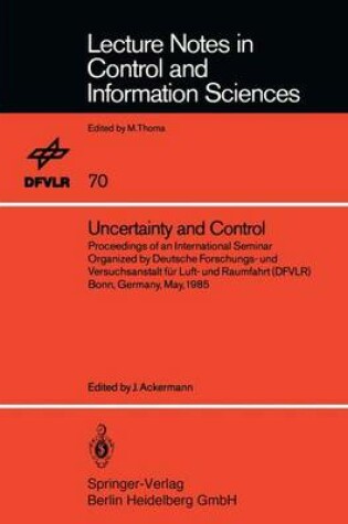 Cover of Uncertainty and Control