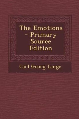 Cover of The Emotions - Primary Source Edition