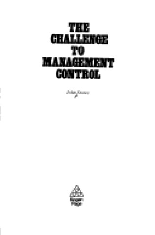 Cover of The Challenge to Management Control