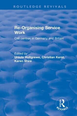 Cover of Re-organising Service Work