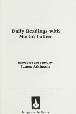 Cover of Daily Readings with Martin Luther