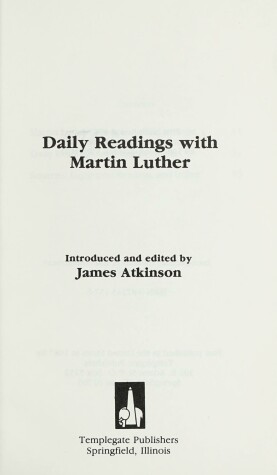 Book cover for Daily Readings with Martin Luther