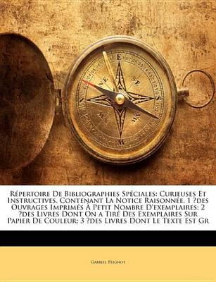 Book cover for Repertoire de Bibliographies Spciales