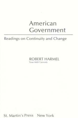 Cover of American Government