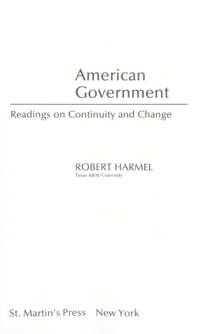 Book cover for American Government