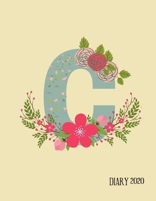 Book cover for Perfect personalized initial diary Rustic Floral Initial Letter C Alphabet Lover Journal Gift For Class Notes or Inspirational Thoughts.