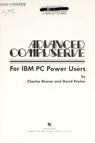Cover of Advanced Compuserve / IBM