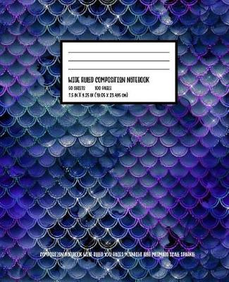 Book cover for Midnight Blue Mermaid Scale Sparkle Composition Notebook