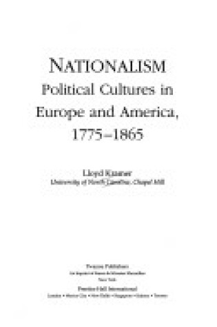 Cover of Nationalism