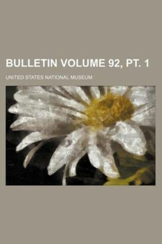 Cover of Bulletin Volume 92, PT. 1