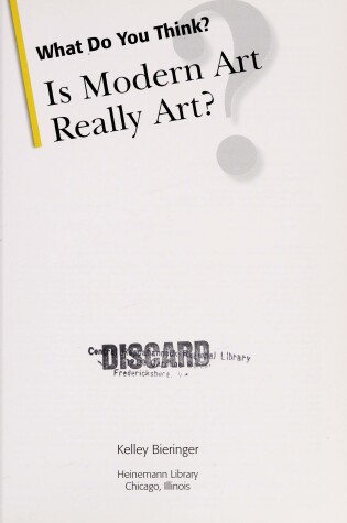 Cover of Is Modern Art Really Art?