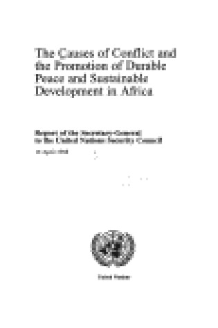 Cover of The Causes of Conflict and the Promotion of Durable Peace and Sustainable Development in Africa