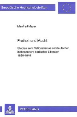 Cover of Freiheit Und Macht