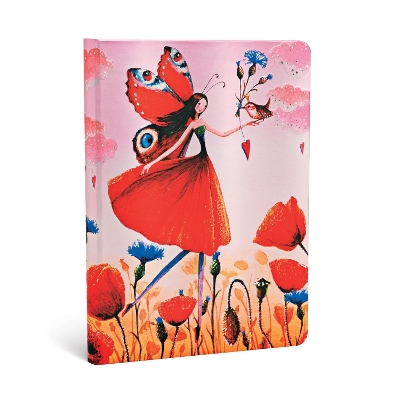 Book cover for Poppy Field Lined Hardcover Journal