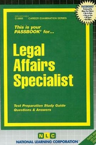 Cover of Legal Affairs Specialist