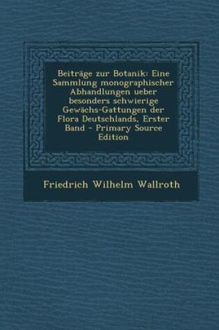 Cover of Beitrage Zur Botanik