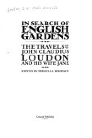 Cover of In Search of English Gardens