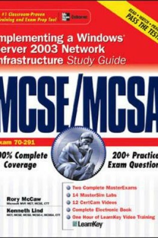 Cover of MCSE/MCSA Implementing a Windows Server 2003 Network Infrastructure Study Guide (Exam 70-291)