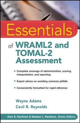 Book cover for Essentials of WRAML2 and TOMAL-2 Assessment