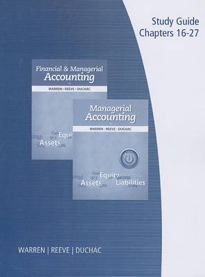 Book cover for Study Guide, Volume 2 for Warren/Reeve/Duchac's Managerial Accounting,  12th and Financial & Managerial Accounting, 12th