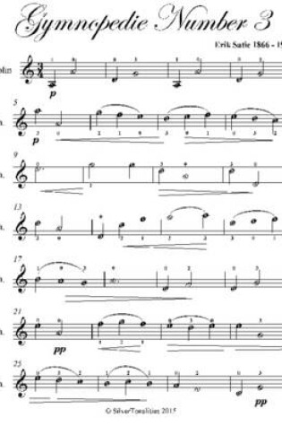 Cover of Gymnopedie Number 3 Easy Violin Sheet Music