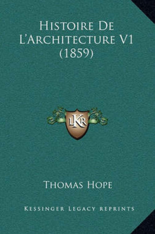 Cover of Histoire de L'Architecture V1 (1859)