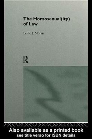 Cover of The Homosexual(ity) of Law