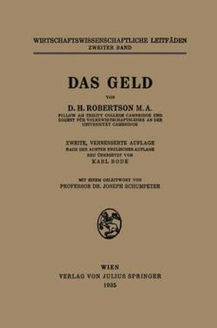 Cover of Das Geld