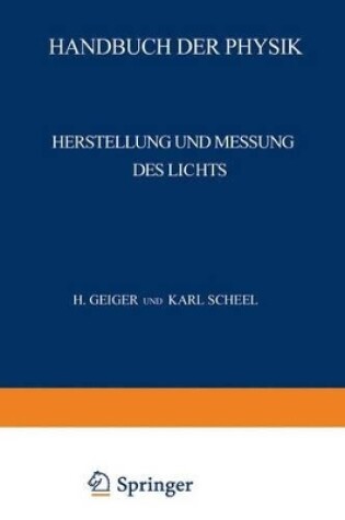 Cover of Herstellung Und Messung Des Lichts