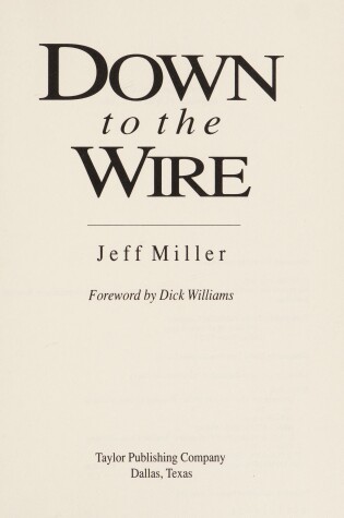 Cover of Down to the Wire