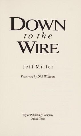 Book cover for Down to the Wire