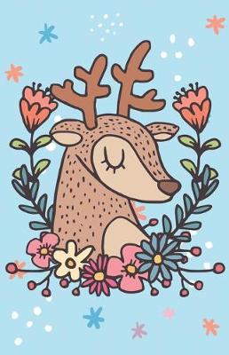 Cover of Journal Notebook For Animal Lovers - Winter Deer Blue