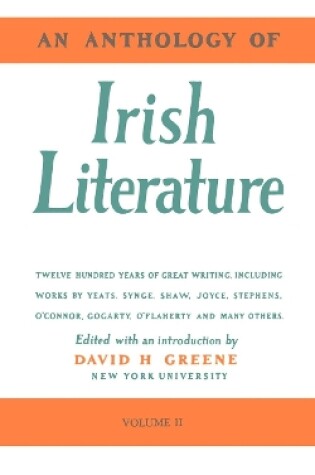 Cover of Anthology of Irish Literature (Vol. 2),