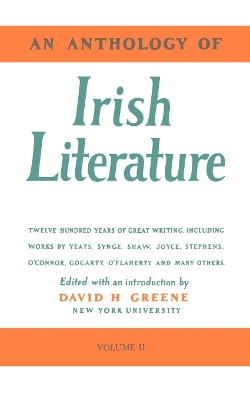 Book cover for Anthology of Irish Literature (Vol. 2),