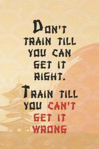 Cover of Don't Train Till You Can Get It Right. Train Till You Can't Get It Wrong