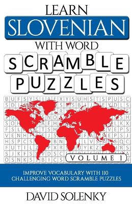 Book cover for Learn Slovenian with Word Scramble Puzzles Volume 1