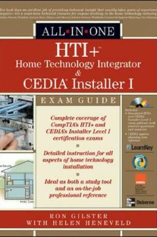Cover of HTI+™ Home Technology Integration and CEDIA® Installer I All-in-One Exam Guide