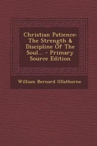 Cover of Christian Patience